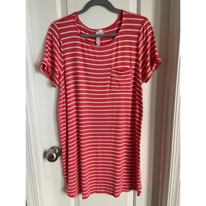 Stripped T-shirt dress